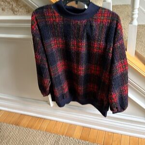 Multi colored mock sweater 1X